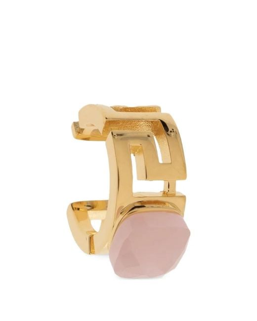 Versace Metallic Greca Glass-Embellished Ear Cuff