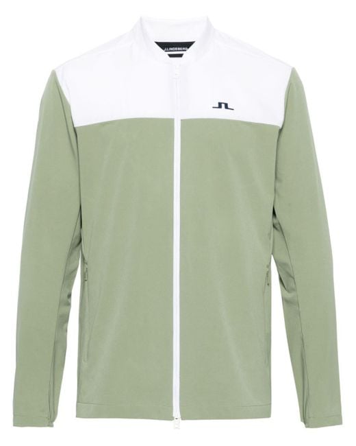 J.Lindeberg Green Jeff Hybrid Colour-block Jacket for men