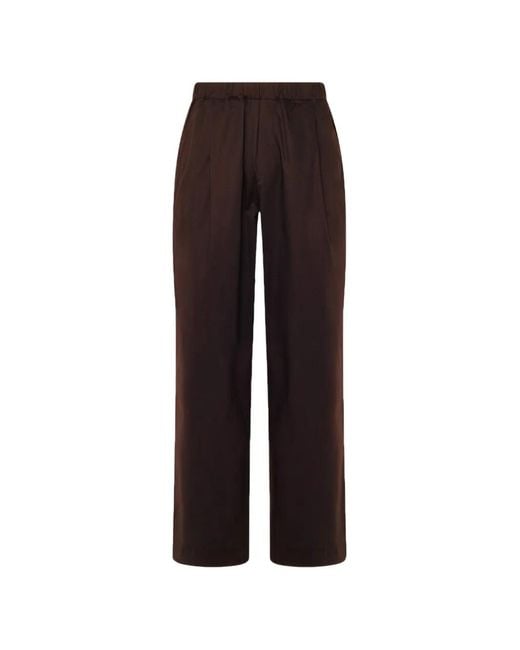 Laneus Brown Pantalon Ample Crop for men