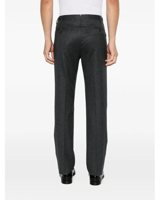 Corneliani Gray Straight-Leg Tailored Trousers for men