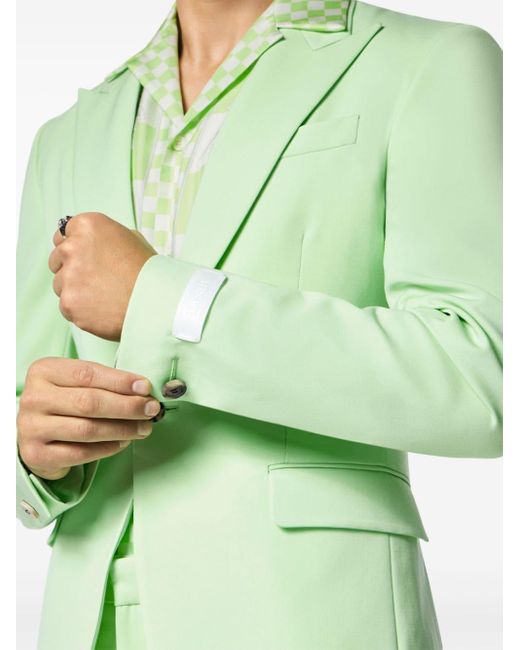 Blazer en laine à simple boutonnage Versace pour homme en coloris Green