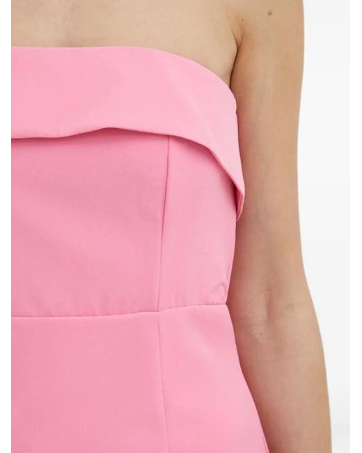 Bardot Pink Schulterfreies Midikleid