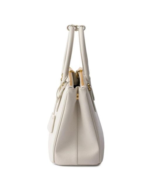 Prada Natural Galleria Medium Saffiano Leather Bag