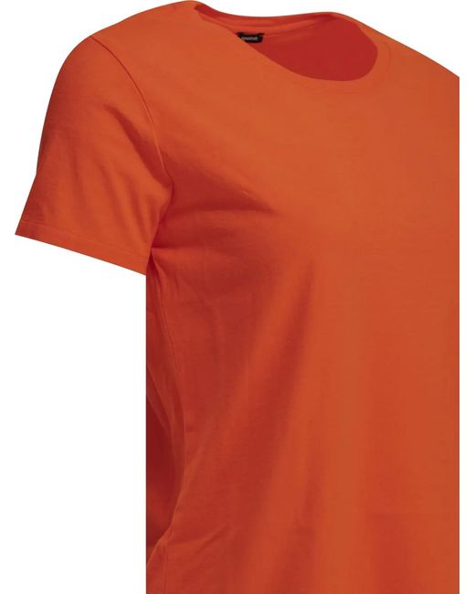 Apuntob Orange Short-Sleeve Cotton T-Shirt