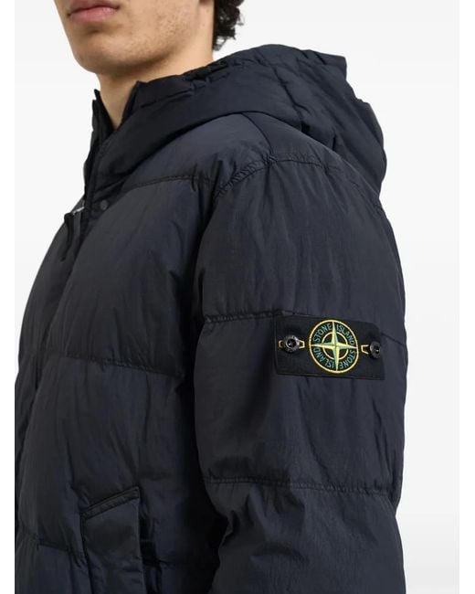 Stone Island Blue 4100037 Crinkle Reps Ny Down Jacket for men