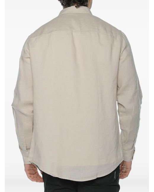 ARMANI EXCHANGE Natural Logo-Embroidered Shirt for men