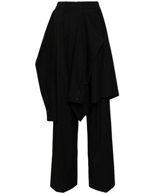 Pantalon de costume à design superposé Goen.J en coloris Black