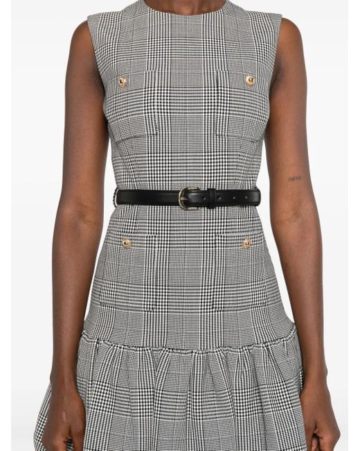 Self-Portrait Gray Prince Of Wales Check Mini Dress