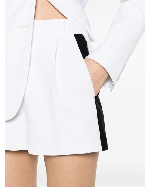 Pantalones cortos de vestir a rayas Moschino de color White
