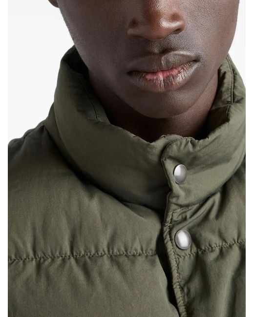 Prada Green Cotton Down Vest, Forest for men