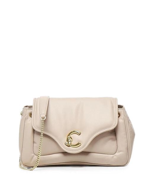 Coccinelle Natural Logo-Plaque Shoulder Bag