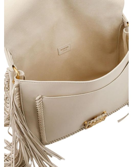 Burberry Natural Rider Fringe Whipstitch Shoulder Bag