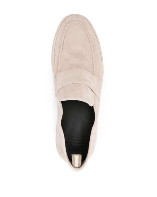 Officine Creative Natural Almond-toe Suede Loafers for men