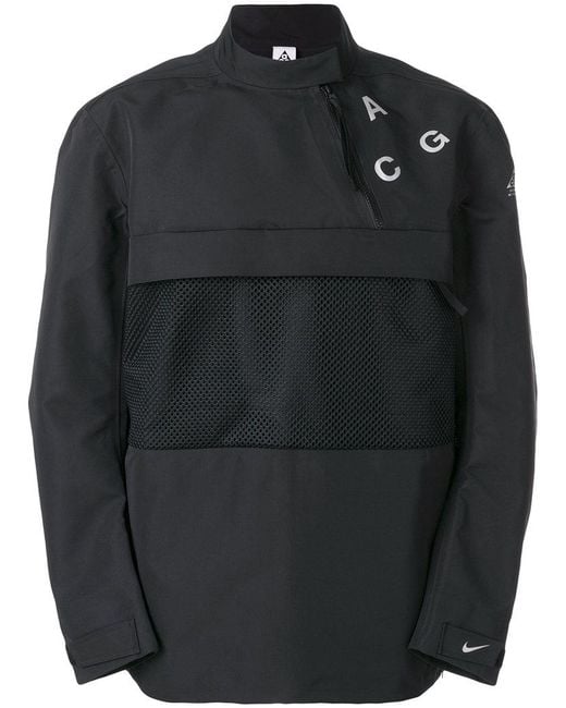 Nike Lab Acg Pullover Shell Jacket in Black for Men | Lyst