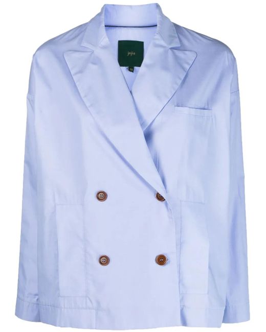 Jejia Blue Charlotte Double-Breasted Blazer