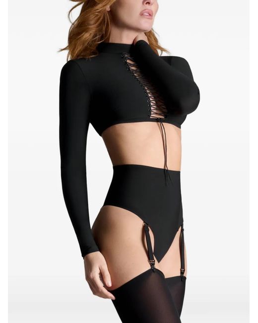 Maison Close Black Nuit Infinie High-Waisted Briefs