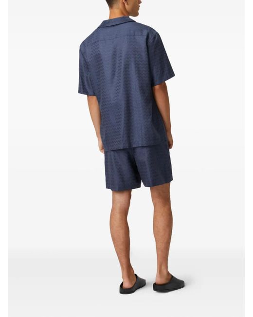 Missoni Blue Chevron-Pattern Shorts for men