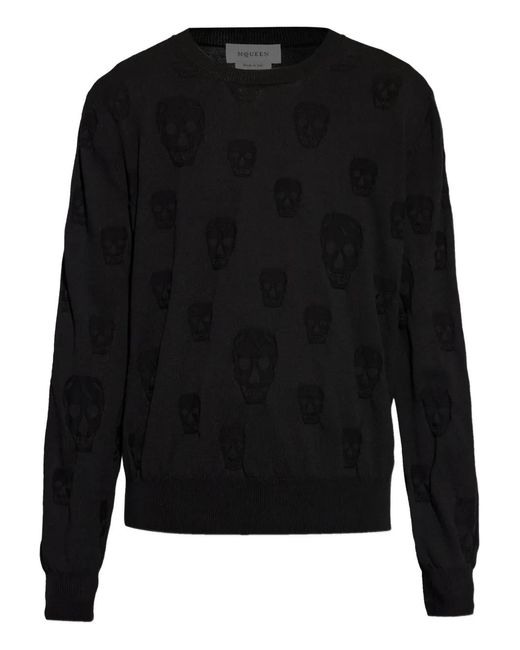 Jersey Con Motivo De Calavera McQueen de hombre de color Black