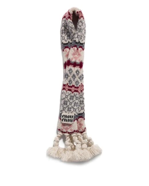 Miu Miu White Wool And Cashmere Trick