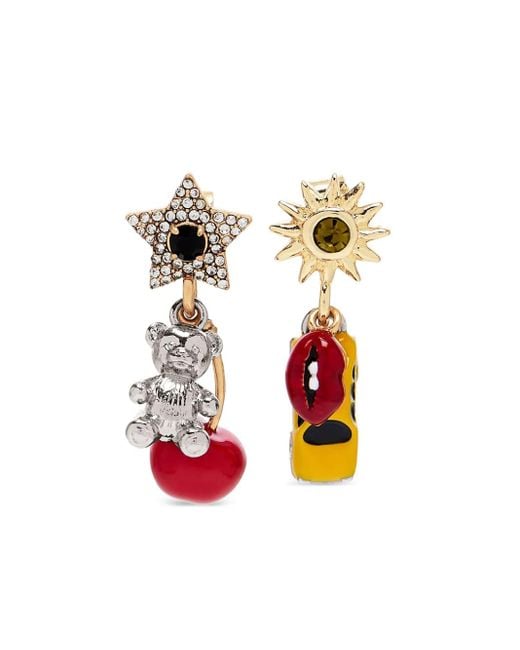 Pendientes The Trinket Charm Marc Jacobs de color White