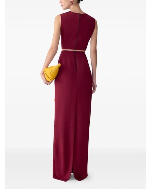 Carolina Herrera Red Column Skirt