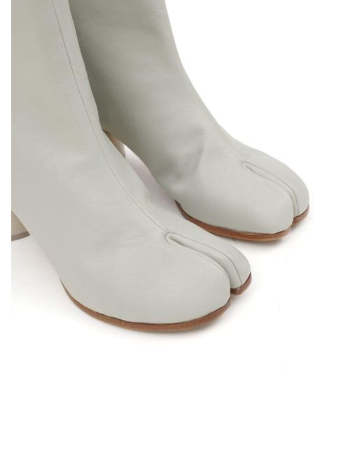 Maison Margiela White Tabi 60mm Leather Ankle Boots