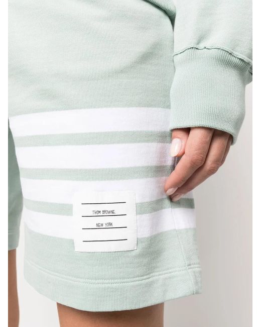 Thom Browne Blue 4-Bar Stripe Track Shorts