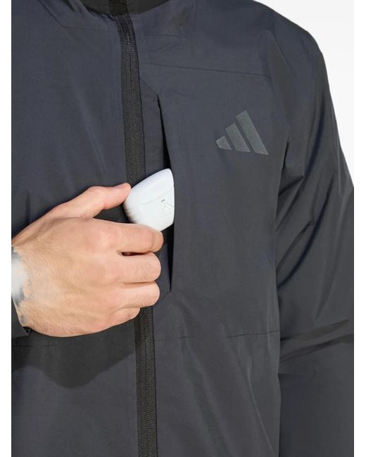 Adidas Gray Terrex Multi 2.5 Layer Climaproof Rain Jacket for men