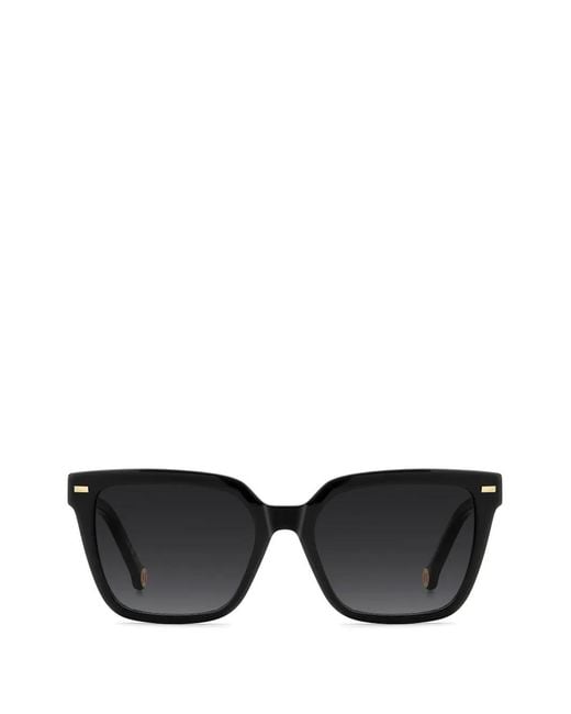 Carolina Herrera Black Square-Frame Sunglasses