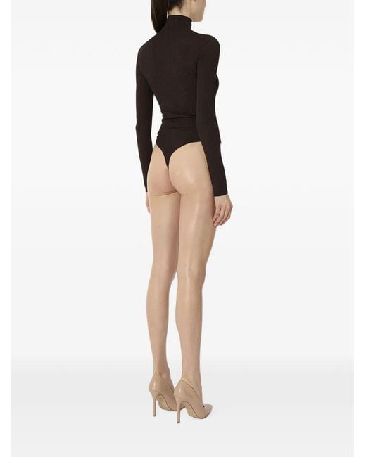 Wolford Black Seamless Net Bodysuit