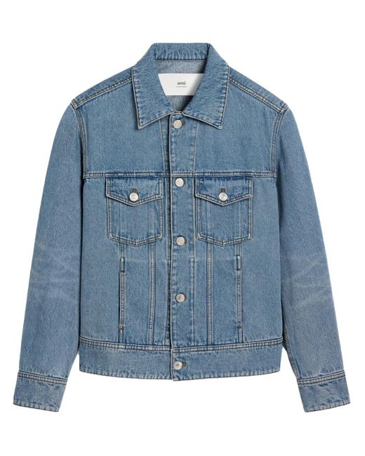 Moncler Blue Cotton Trucker Jacket
