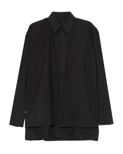 JOE CHIA Black Hawat Layered Shirt for men