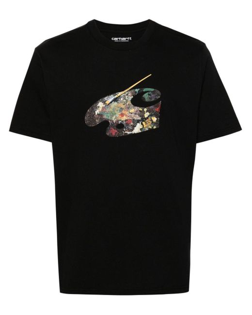 Camiseta con estampado de paleta Carhartt de hombre de color Black