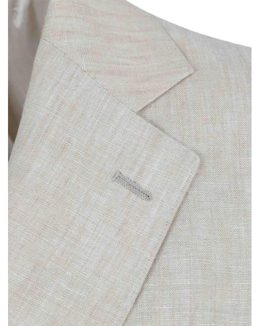 Atelier Munro White Slim Notched Suit for men