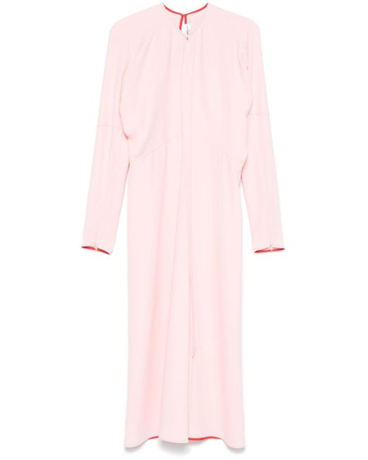 Victoria Beckham Pink Dolman Midi Dress