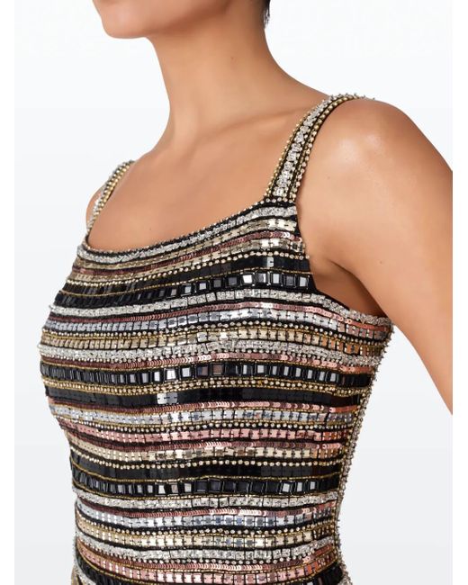 Jenny Packham Black Sequin-Embellished Dress