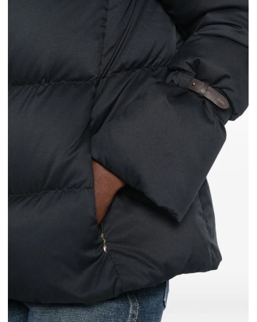 Herno Black Faux-Fur Collar Padded Jacket