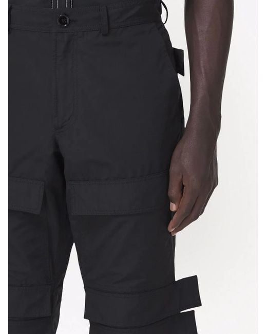 Burberry Black Panel-Detail Cargo Trousers for men