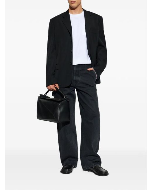 Loewe Black Notch-Lapel Wool Blazer for men