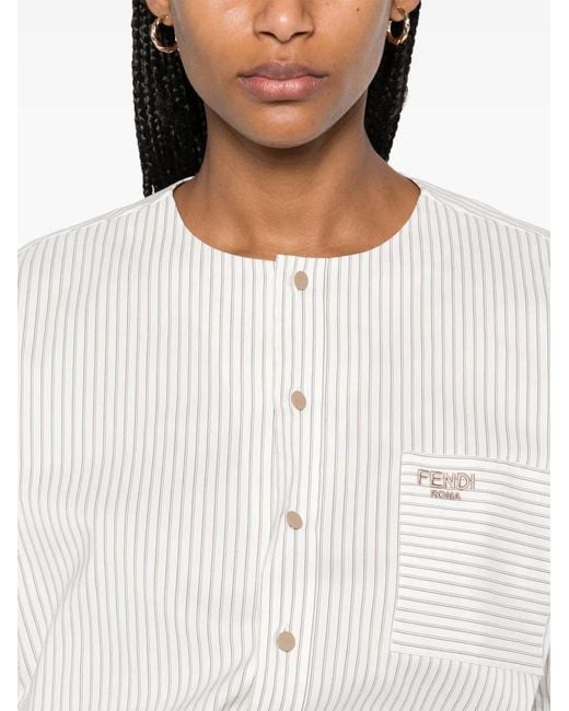 Fendi White Striped Shirt