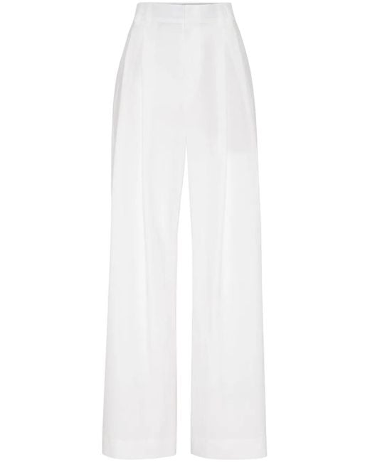 Brunello Cucinelli White Poplin Pants