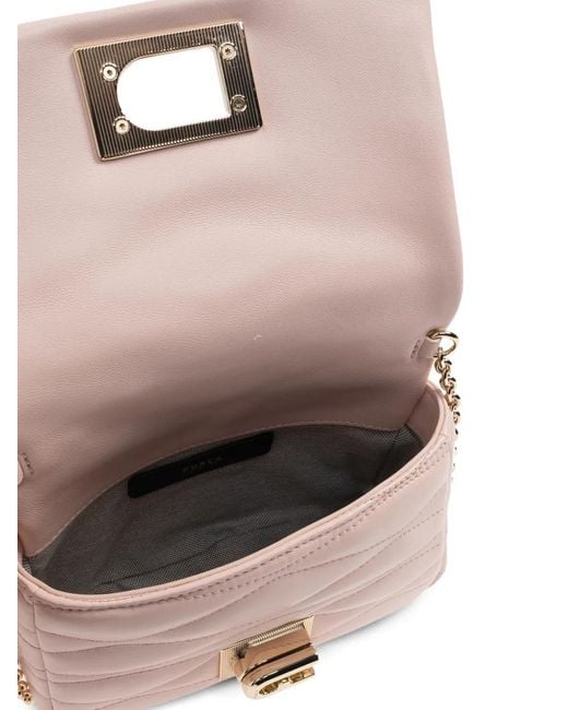 Bandolera 1927 mini acolchada con cadena Furla de color Pink