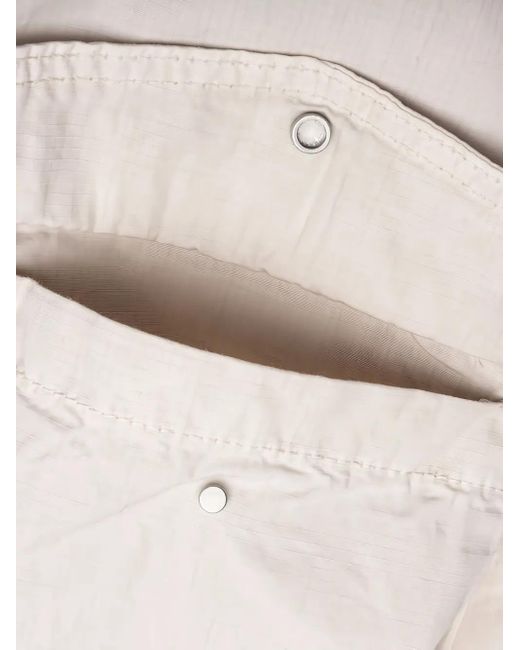 Represent White Linen Cargo Shorts for men