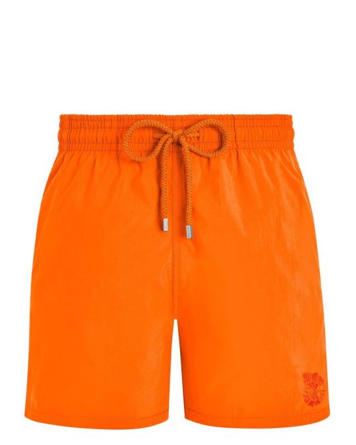 Vilebrequin Orange Elasticated-waist Swim Shorts for men