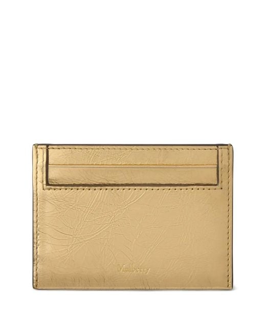 Mulberry Natural Metallic-Effect Card Holder