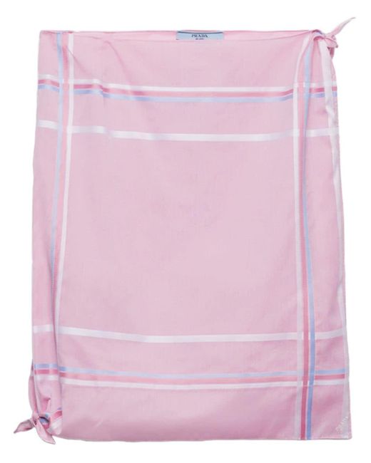 Minifalda a cuadros Prada de color Pink