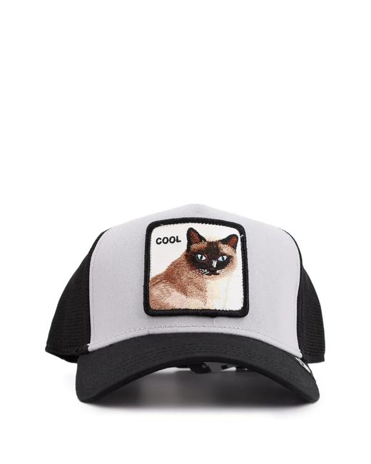 Goorin Bros Black Patch-Detail Mesh-Panel Baseball Cap for men