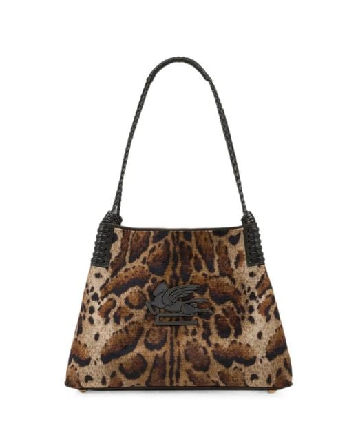 Etro Brown Medium Libra Tote Bag