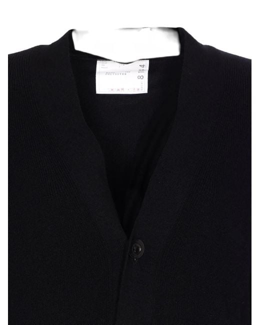 Sacai Black Button-down cardigan