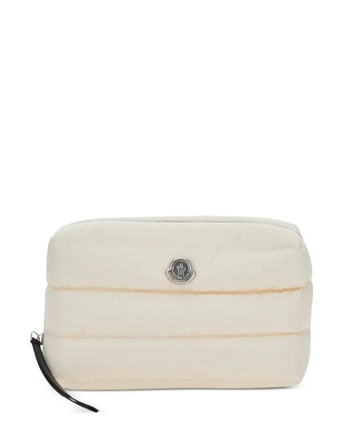 Moncler Natural Caradoc Logo-Patch Clutch Bag